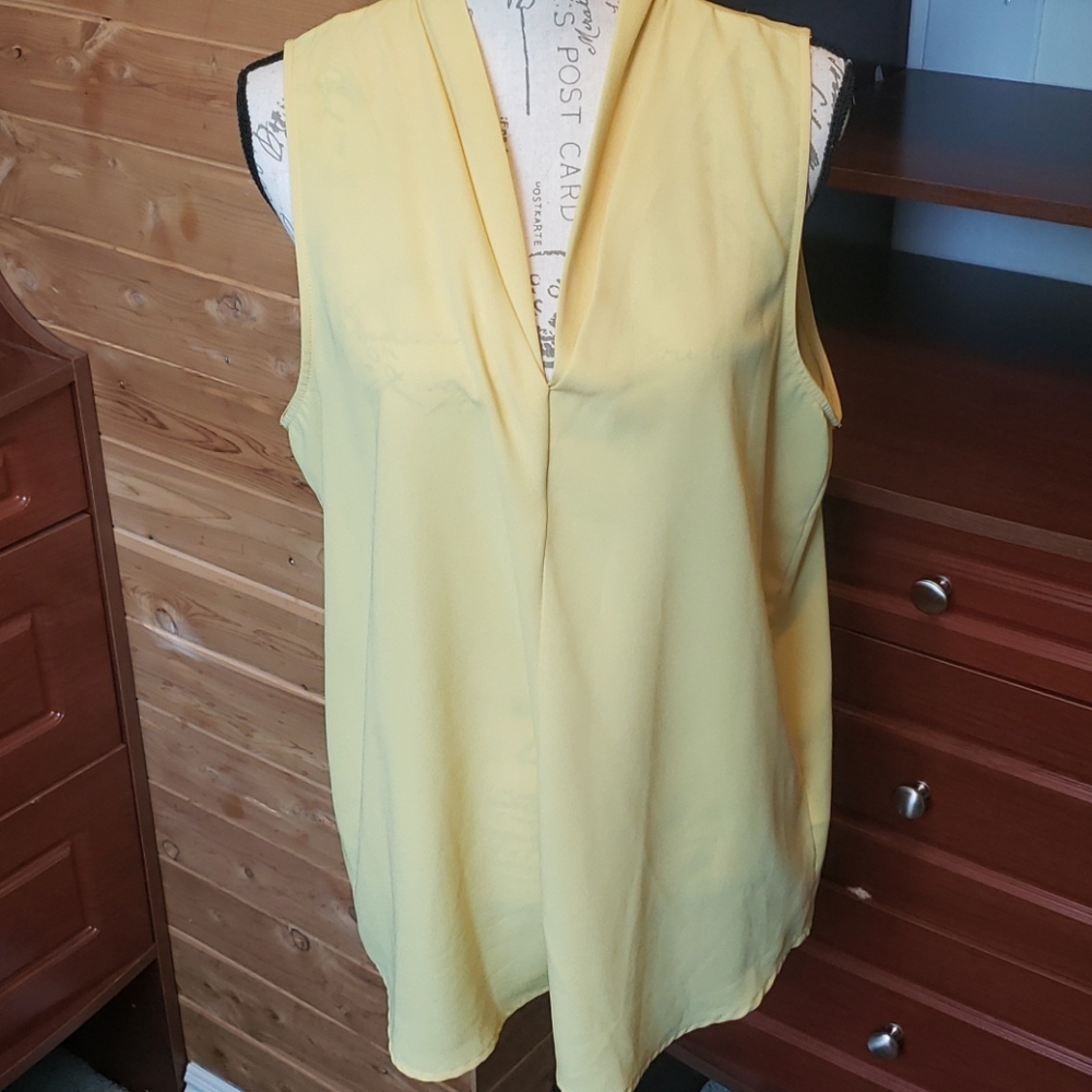 Pleione yellow blouse size Large